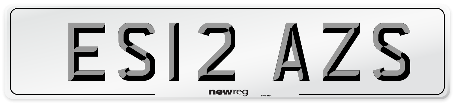 ES12 AZS Number Plate from New Reg